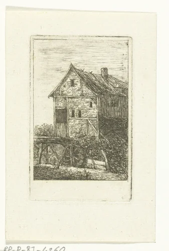 Watermolen by Hans Willem Box, print, 1805-1841