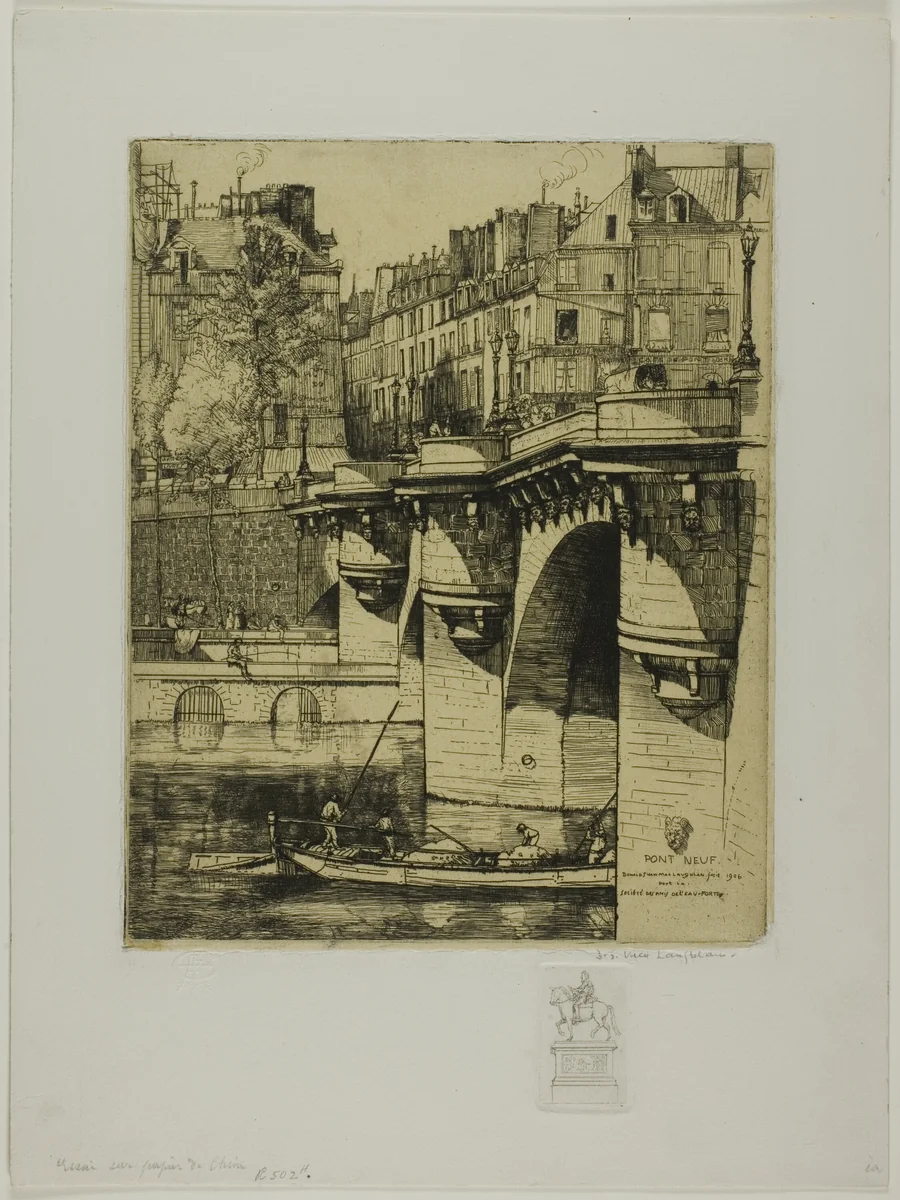 Le Pont Neuf, Paris by Donald Shaw MacLaughlan, print, 1906