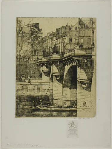 Le Pont Neuf, Paris by Donald Shaw MacLaughlan, print, 1906
