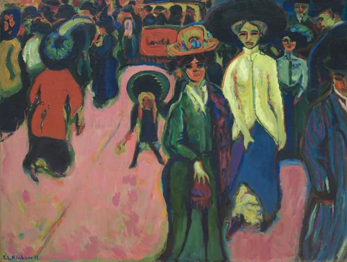 Street, Dresden by Ernst Ludwig Kirchner, painting, 1908