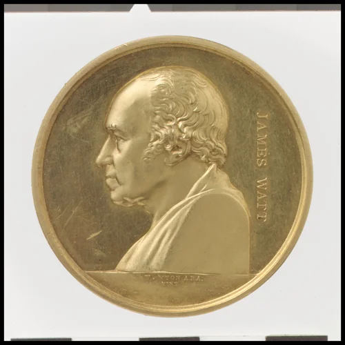 James Watt by William Wyon, metalwork, 1833