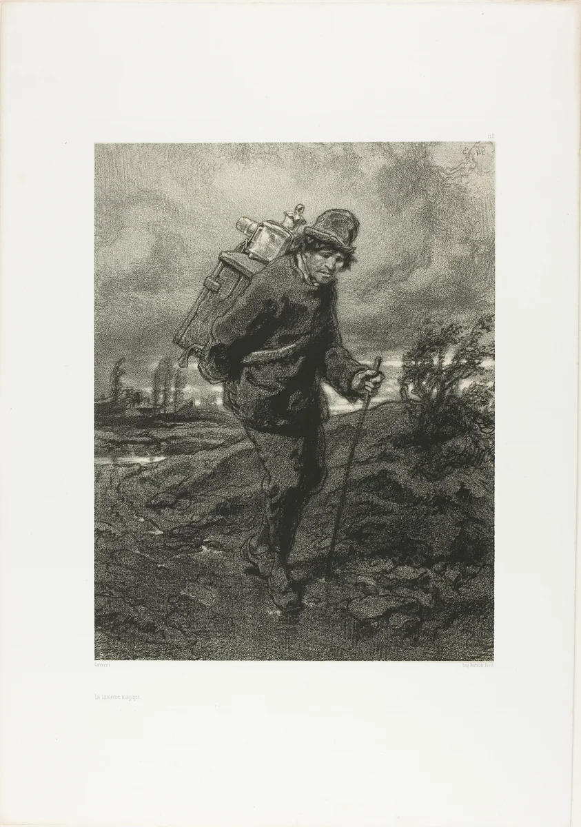 The Magic Lantern by Paul Gavarni, print, 1854