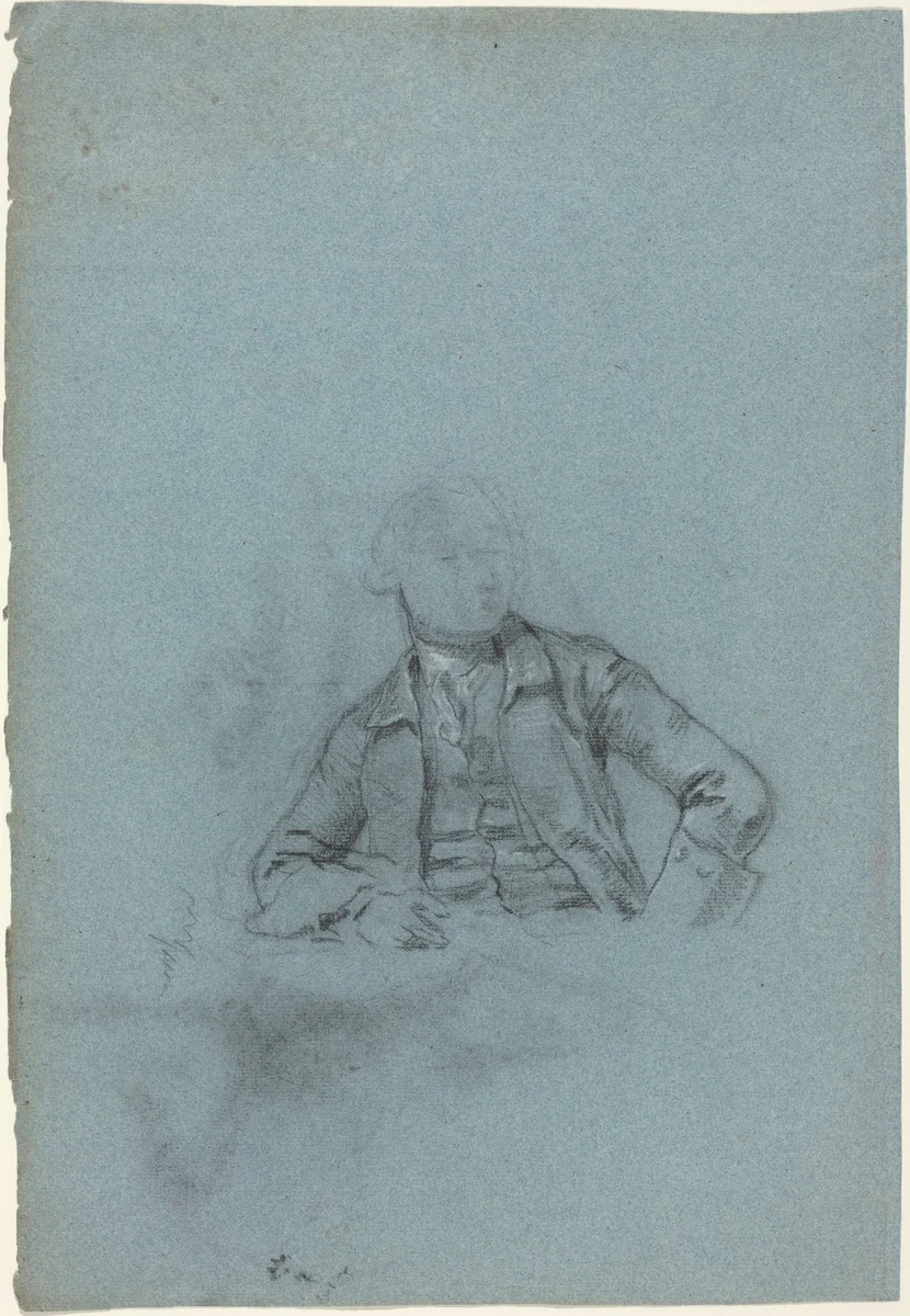 Study of a Seated Man [recto] by Allan Ramsay, drawing, 1713-1784