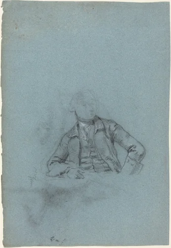Study of a Seated Man [recto] by Allan Ramsay, drawing, 1713-1784