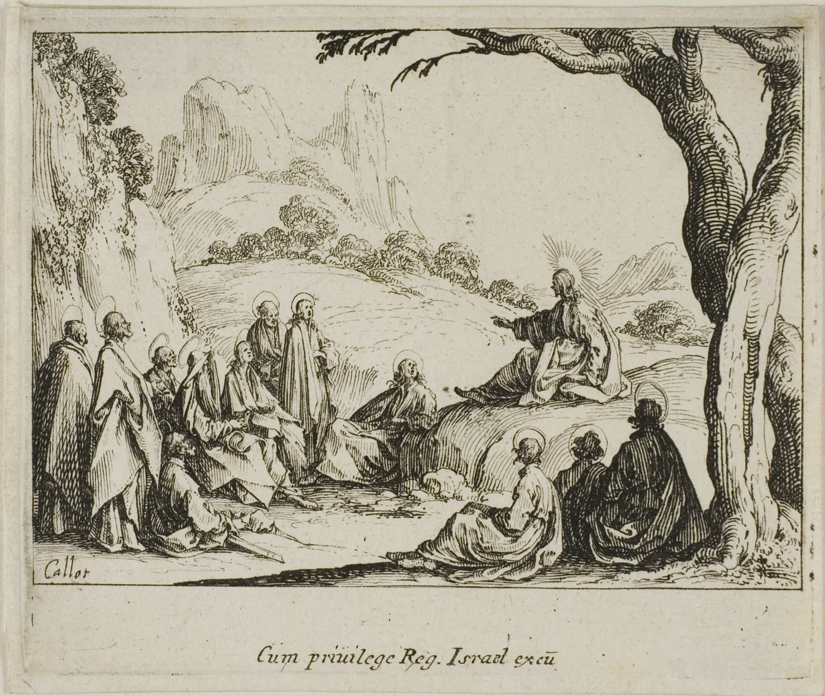 The Sermon on the Mount, from The New Testament by Jacques Callot, print, 1635