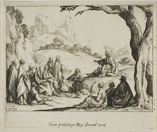 The Sermon on the Mount, from The New Testament by Jacques Callot, print, 1635