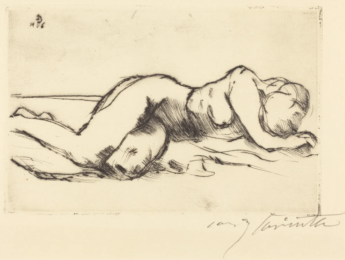 Weiblicher Akt (Female Nude) by Lovis Corinth, print, 1916