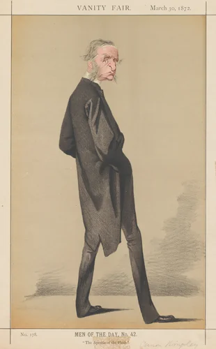 Vanity Fair: Men of the Day, No. 42 "The Apostle of the Flesh" by Adriano Cecioni, print, 1872