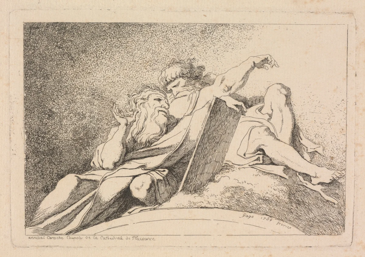 The Two Prophets by Jean Honoré Fragonard, print, 1764
