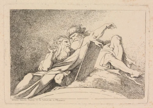 The Two Prophets by Jean Honoré Fragonard, print, 1764