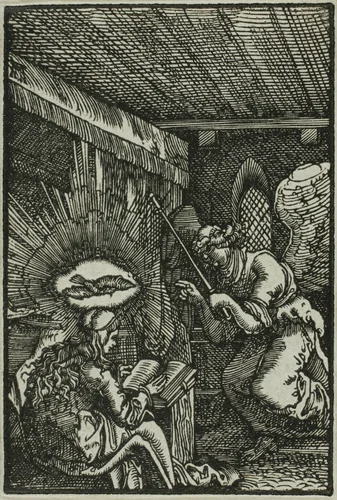 The Annunciation, from The Fall and Redemption of Man by Albrecht Altdorfer, print, 1510-1518