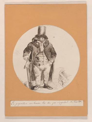 Mister Vulture by J. J. Grandville, drawing, 1840