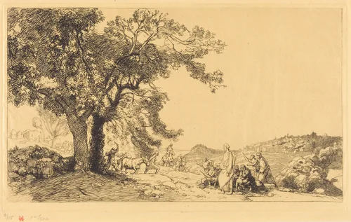 Le Christ au matin de rameaux by Auguste Lepère, print, 1918