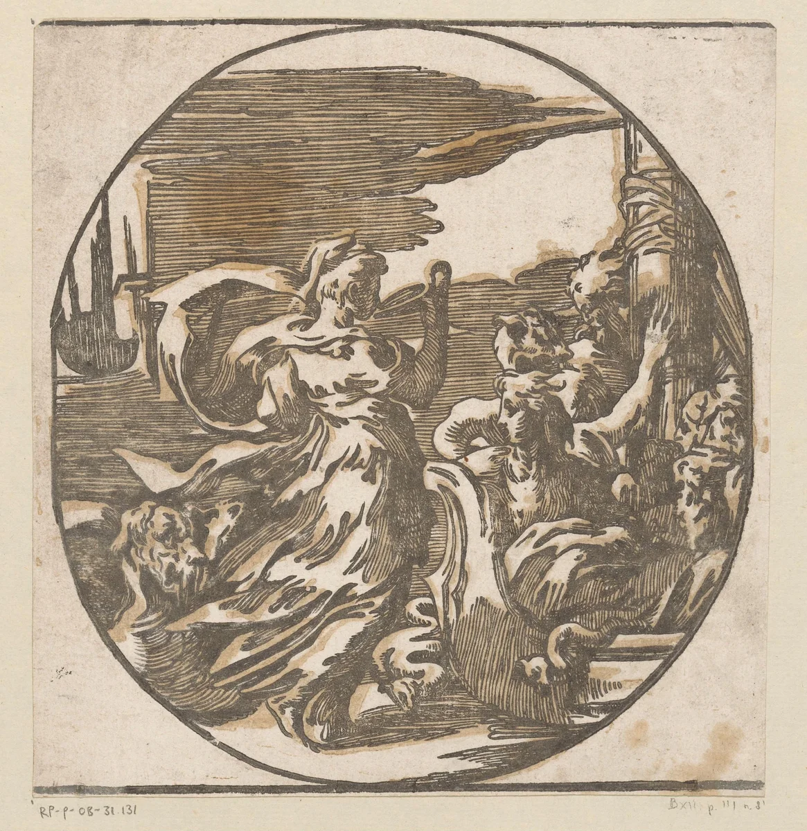 Circe drinkend by Unknown, print, 1520-1550