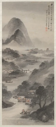 Landscape by Wu Shixian, painting, 1909