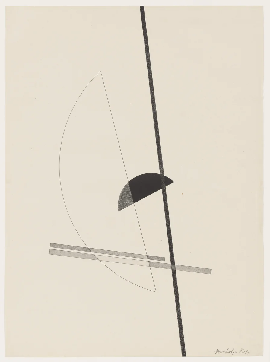 Untitled from Konstruktionen. Kestnermappe 6 (Constructions. Kestner Portfolio 6) by László Moholy-Nagy, print, 1923