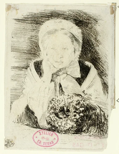 Marguerite Degas, the Artist’s Sister by Edgar Degas, print, 1860-1862