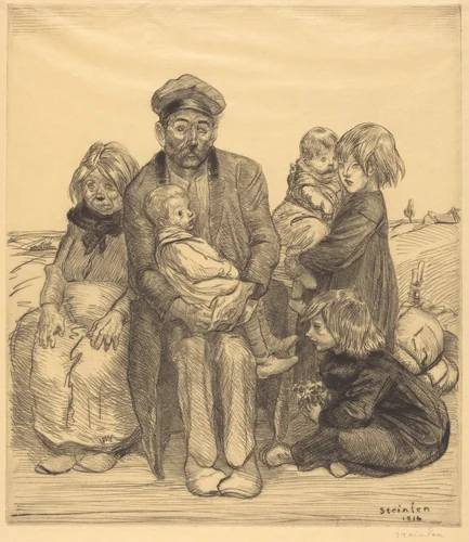 Poor People (Les pauvres gens) by Théophile Alexandre Steinlen, print, 1914