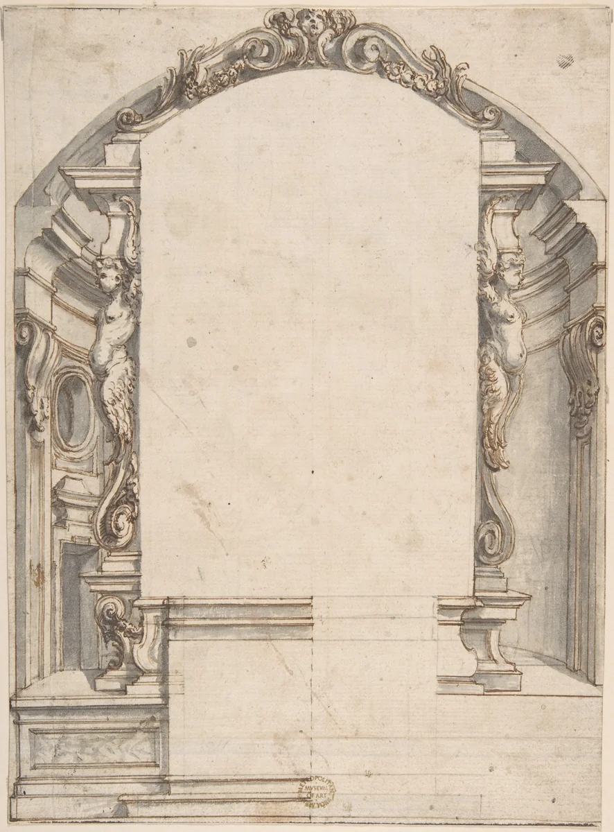 Design for an Altar by anonymous, drawing, 1600-1700