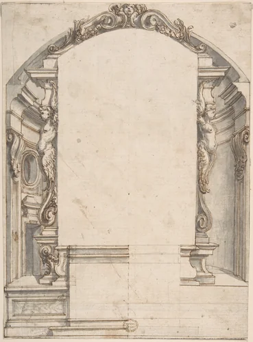 Design for an Altar by anonymous, drawing, 1600-1700