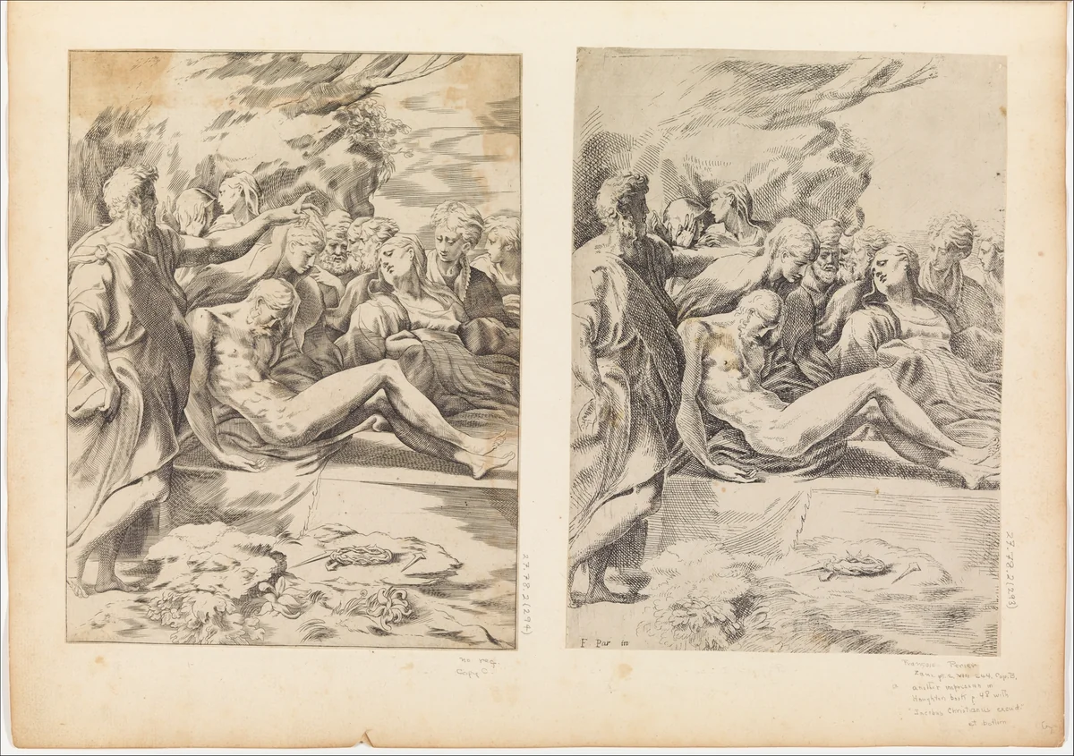Entombment by anonymous, print, 1500-1699