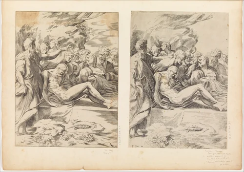 Entombment by anonymous, print, 1500-1699