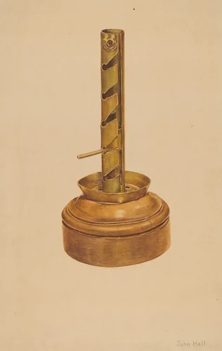 Candlestick by John Hall, index of american design, 1938