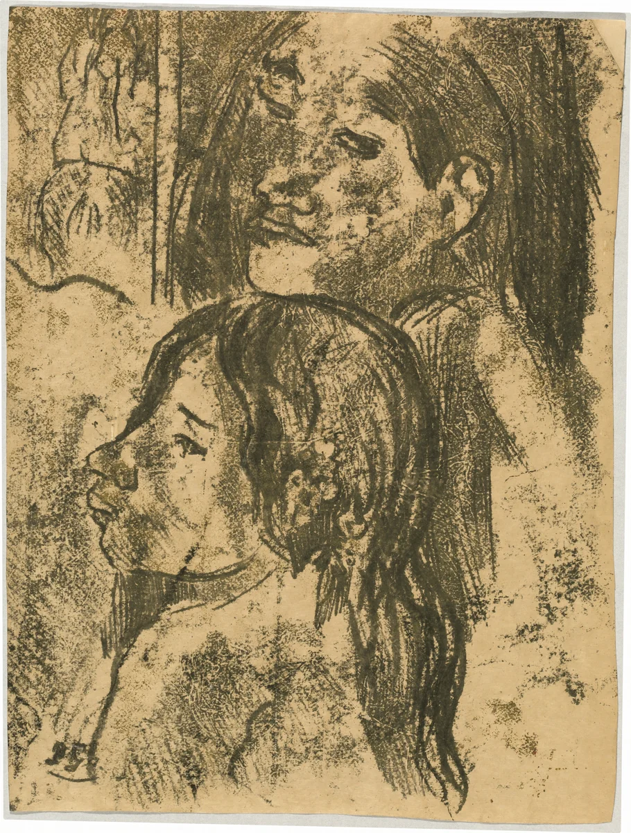 Two Marquesans [recto] by Paul Gauguin, print, 1902
