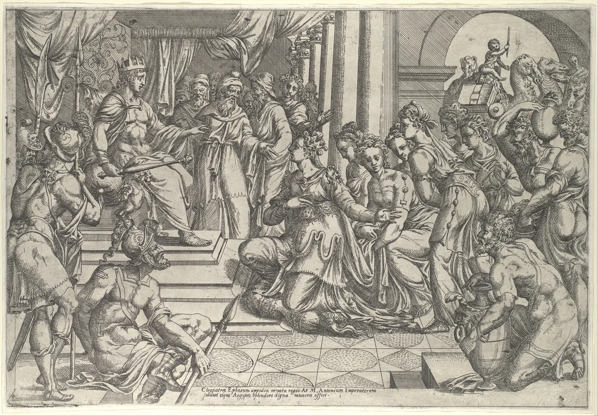 Solomon and the Queen of Sheba by anonymous, print, 1500-1599