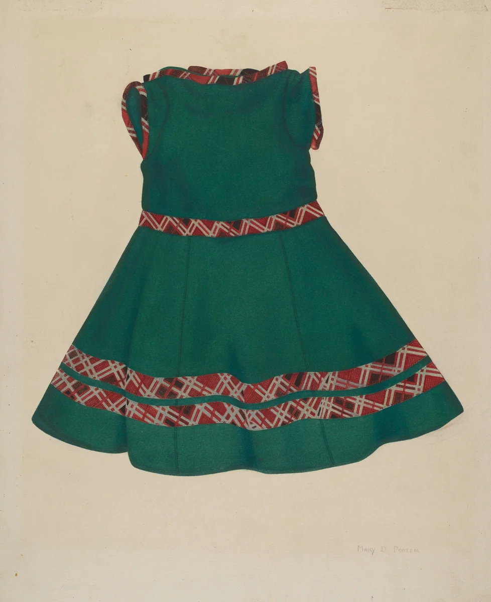 Child's Dress by Mary Porter, index of american design, 1935-1942