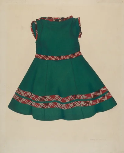 Child's Dress by Mary Porter, index of american design, 1935-1942