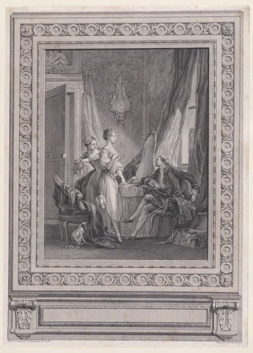 La Toilette by Pierre-Antoine Baudouin, print, 1771