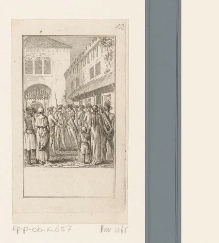 Britten verlaten New York aan het eind van de onafhankelijkheidsoorlog by Daniel Nikolaus Chodowiecki, print, 1783