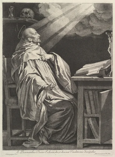 Saint Bernard de Clairvaux by Jean Morin, print, 1605-1650