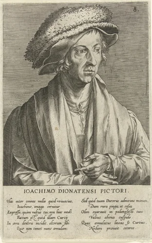 Portret van de schilder Joachim Patinier by Unknown, print, 1565