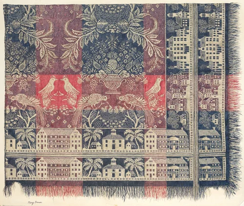 Woven Jacquard Coverlet by Mary Berner, index of american design, 1939