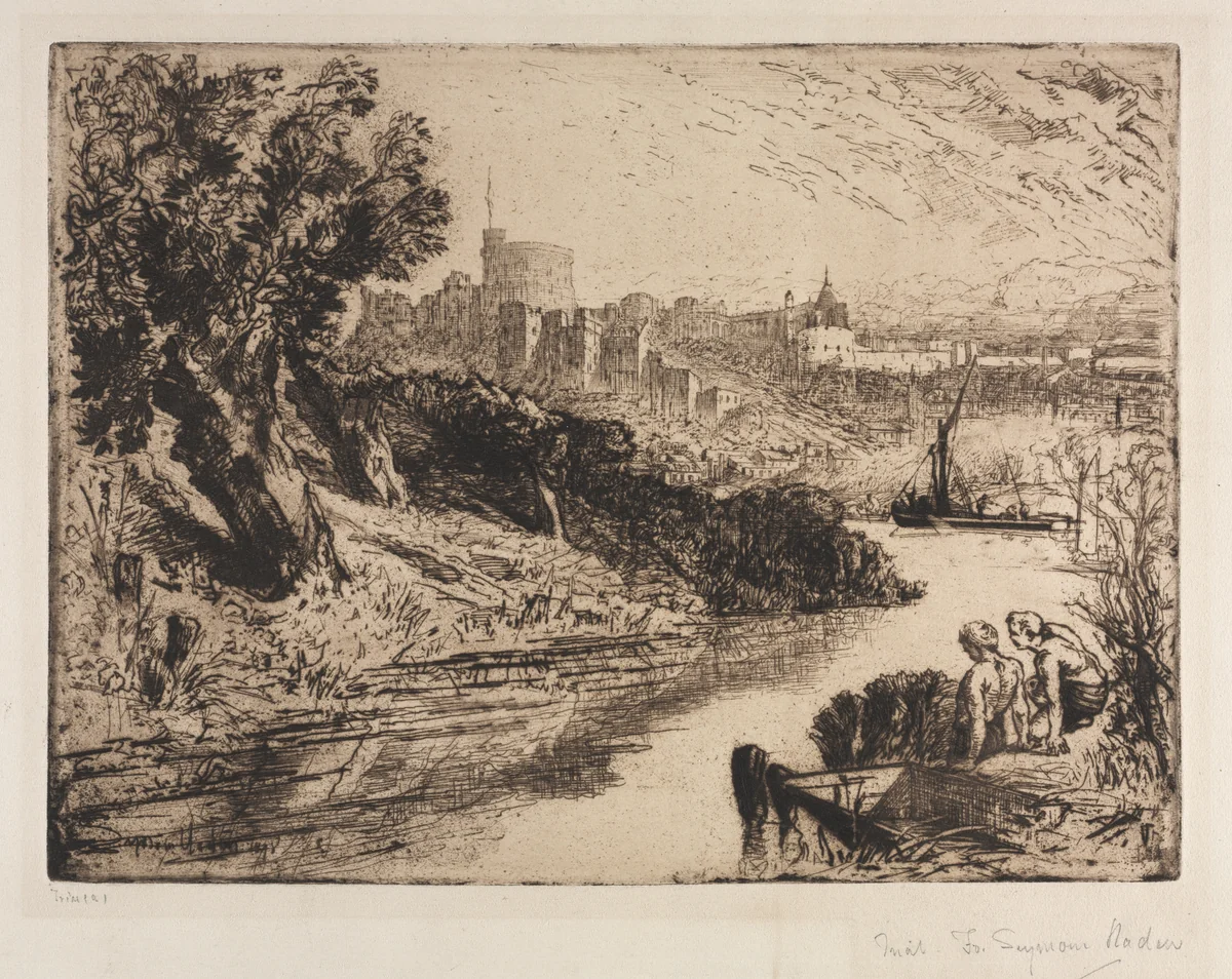 Windsor Castle by Francis Seymour-Haden, print, 1878
