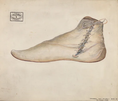 Wedding Shoe by Edna Crenshaw Rex, index of american design, 1937