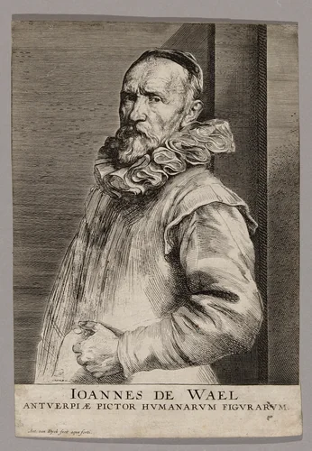 Jan de Wael by Anthony van Dyck, print, 1630-1633