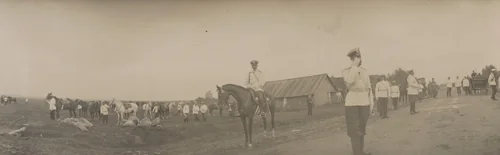 Nicholas II, Maneuvers, Peterhof by Unidentified Photographer, photograph, 1905