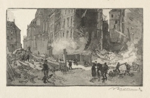 Place Gerson and Rue Restot by Auguste Louis Lepère, print, 1870-1918