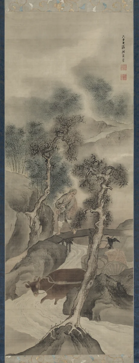 Water Buffalo Returning Home by Yosa Buson (与謝蕪村), painting, 1781