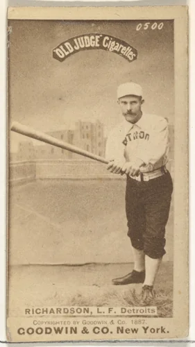 Abram Harding "Hardy" Richardson, Left Field, Detroit Wolverines, from the Old Judge series (N172) for Old Judge Cigarettes by Goodwin & Company, photograph, 1887
