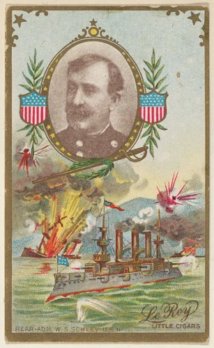 Real Admiral Winfield S. Schley, U.S. Navy, from the "Generals" series (T63), issued by LeRoy Little Cigars by LeRoy Little Cigars, print, 1898-1901