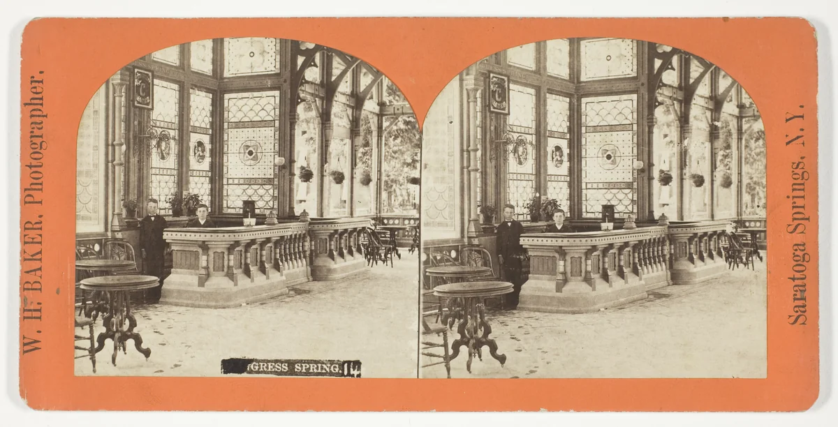 Congess Spring, No. 14 from the series "Saratoga Spings, N. Y." by W.H. Baker, photograph, 1875-1899