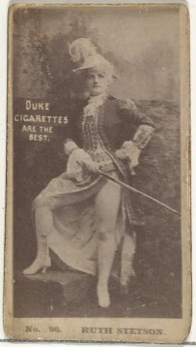 Card Number 96, Ruth Stetson, from the Actors and Actresses series (N145-6) issued by Duke Sons & Co. to promote Duke Cigarettes by W. Duke, Sons & Co., photograph, 1880-1889