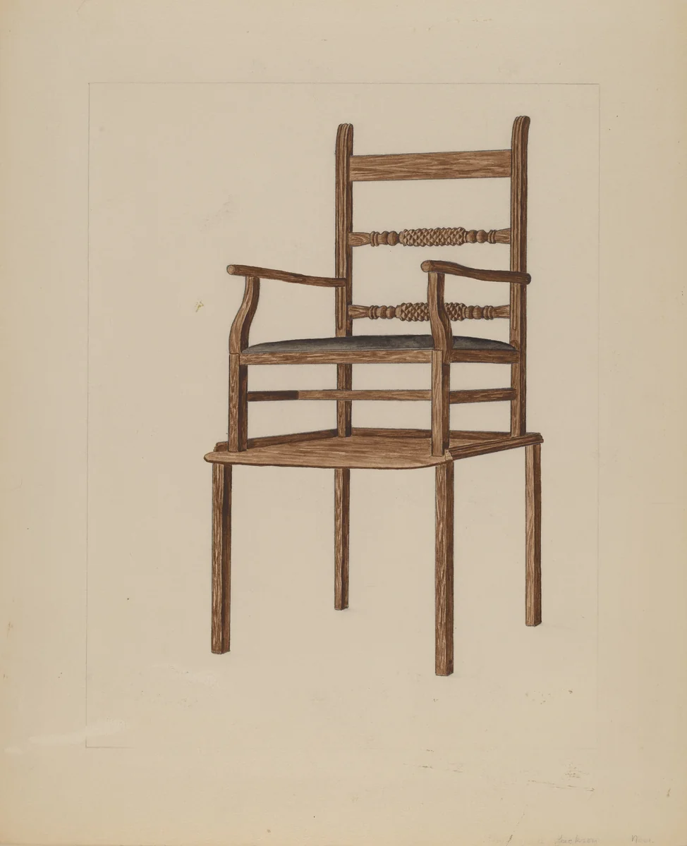 Child's High Chair by Frederick Jackson, index of american design, 1937
