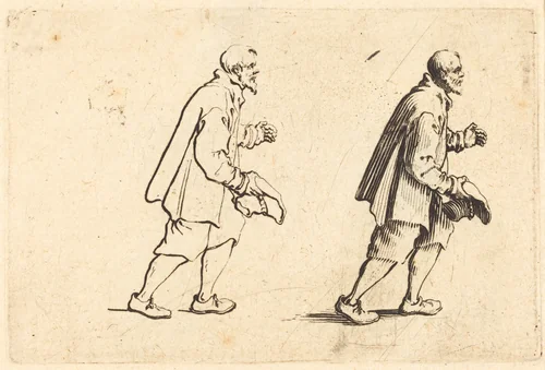 Peasant with Hat in Hand by Jacques Callot, print, 1622