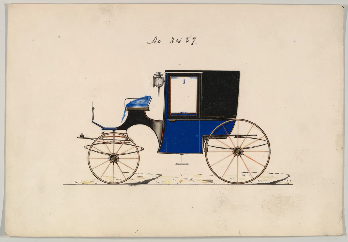 Brougham #3489 by Brewster & Co., drawing, 1879