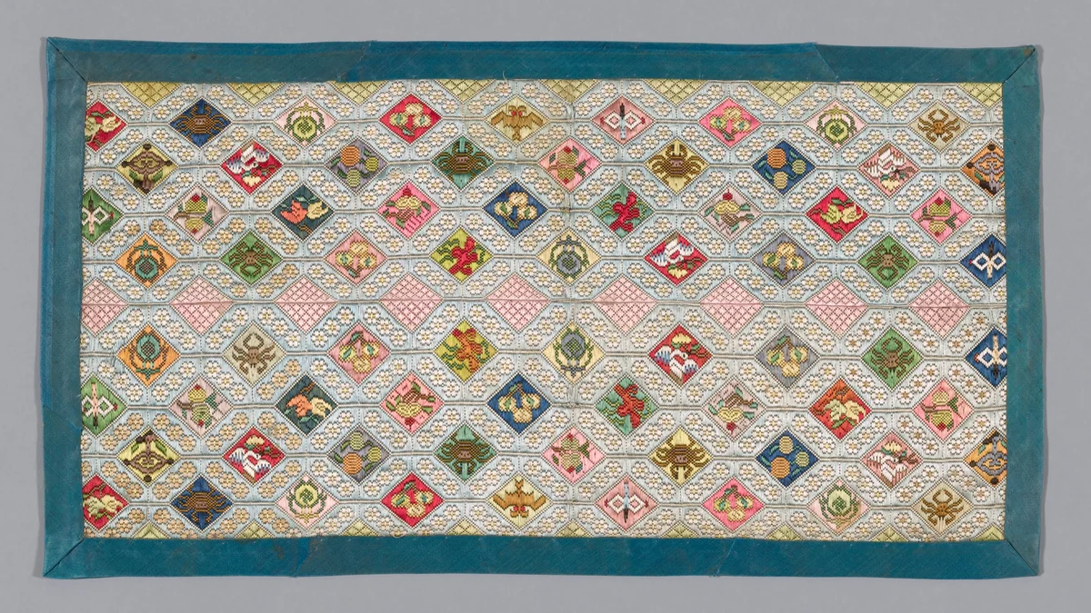 Panel by Han-Chinese, textile, 1875-1900
